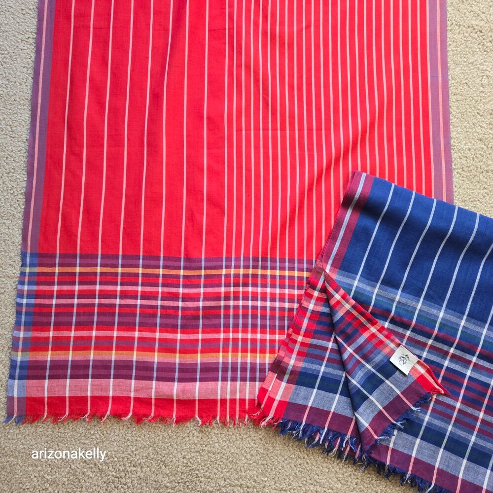 Brooks Brothers Cotton Scarf Lightweight RED - Picture 11 of 11